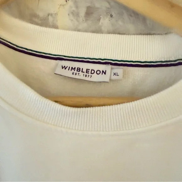 Wimbledon White Sweatshirt with Red Strawberry Graphic - Picture 5 of 8